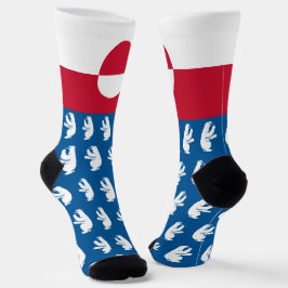 Calcetines Greenland Socks, Greenland flag fashion / sports