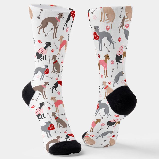 Calcetines Greyhound Valentine italiano (Angular)
