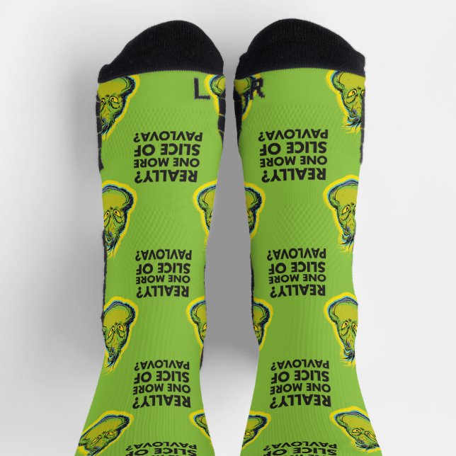 Calcetines Grinch | ¿En serio? ¿Una rebanada más de Pavlova?  (Arriba)