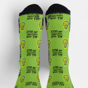 Calcetines Grinch Sarcástico Todos Tus Suéteres Son Feos