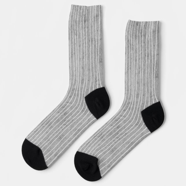 Calcetines Gris con franjas pálidas (Izquierda)