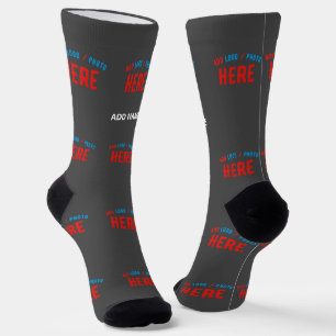 CALCETINES GRIS DE PERSONALIZABLE MODERNO ELEGANTE VERIFICADO