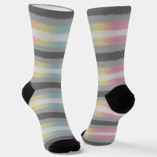 Calcetines Groovy Boho Trippy Resumen Bandera del Orgullo de  (Angular)