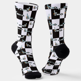 Calcetines Groovy Car Racing Retro Race Pattern