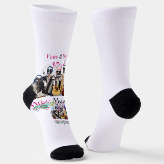 Calcetines "Groovy Paws: Perros rockeando al ritmo"