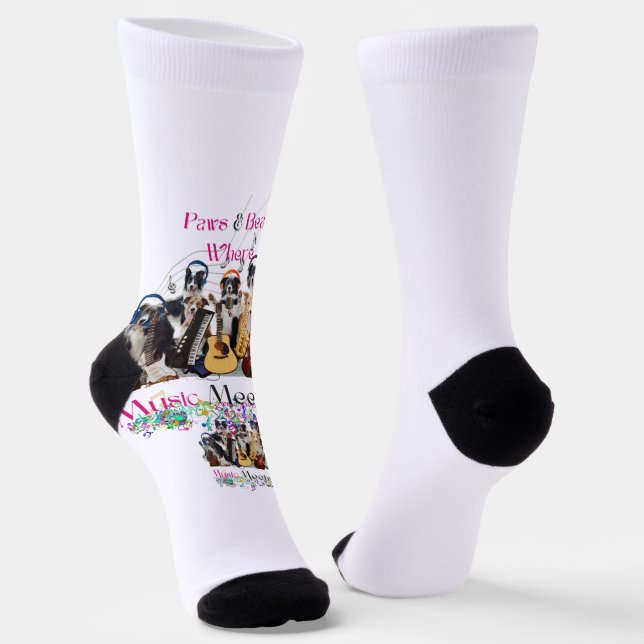 Calcetines "Groovy Paws: Perros rockeando al ritmo" (Angular)
