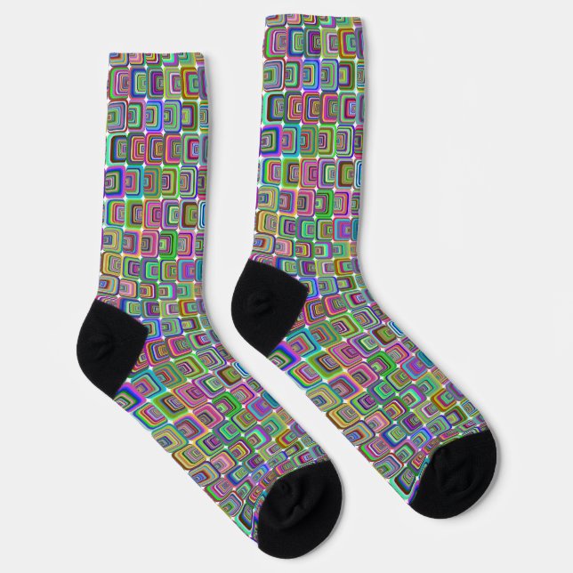Calcetines Groovy psicodélico estilo hippie Thunder_Cove (Derecha)