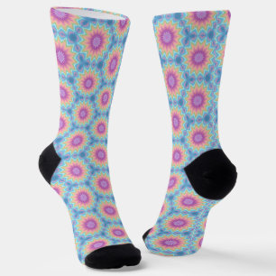 Calcetines Groovy Retro kaleidoscope Patrón Pastel