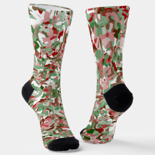 Calcetines Groovy Trippy Boho Retro Festive Christmas Camo  S