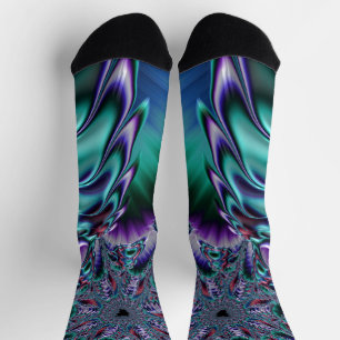 Calcetines Groovy Trippy Funky Psicodélico Arte Fractal