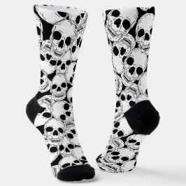 Calcetines Grunge Gótico Skeleton Skulls Pattered