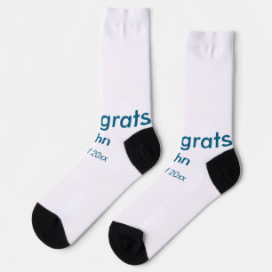 Calcetines grupo de graduados agregar nombre congrats fecha a