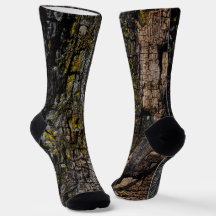 Guay Brown mossy ladrido de madera con liquen amar