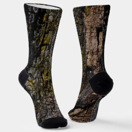 Calcetines Guay Brown mossy ladrido de madera con liquen amar