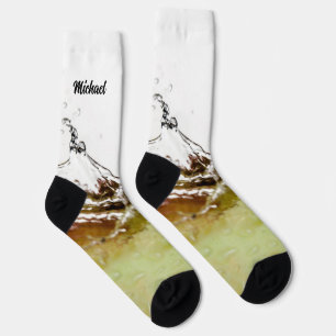 Calcetines Guay gota de agua salpicando fruta de manzana Tu n