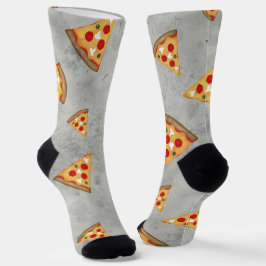 Calcetines Guay pizza slices patrón gris vintage