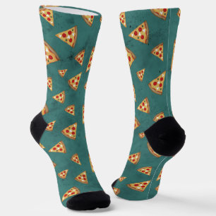 Calcetines Guay pizza slices vintage patrón verde azulado
