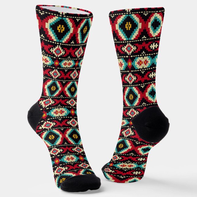 Calcetines Guay Western falsedad de punto Aztec (Angular)