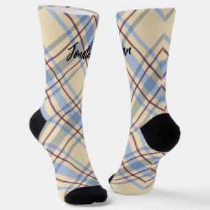 Calcetines Guión escocés monocasco beige tartán