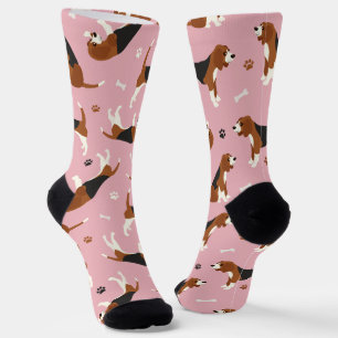 Calcetines Guirnaldas y huesos rosados