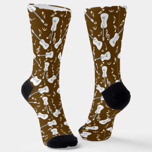 Calcetines Guitar Lines Music Notes