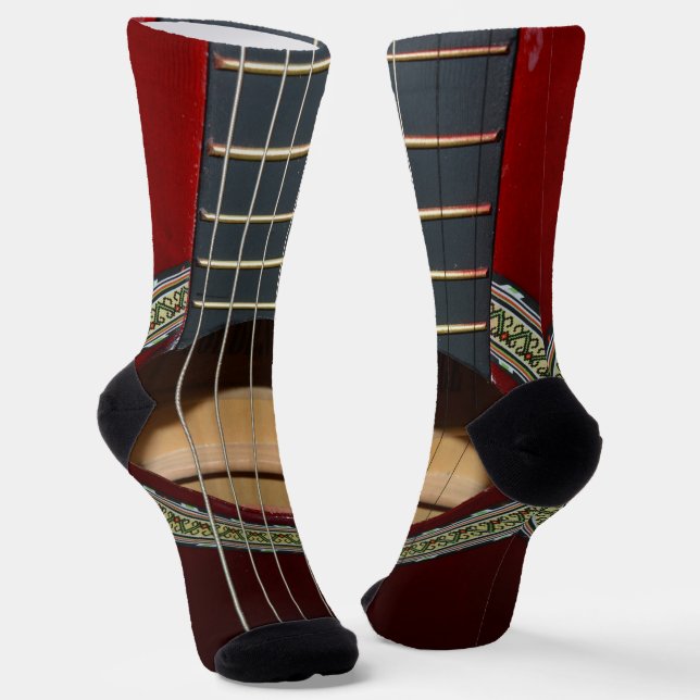 Calcetines Guitarra clásica marrón, soplones de la tripulació (Angular)