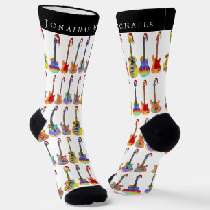 Calcetines Guitarra de Navidad Personalizada