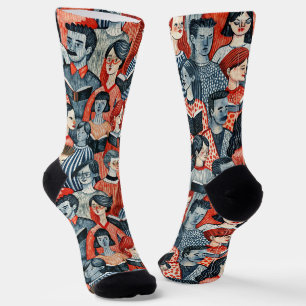 Calcetines Gusano de libros, amantes, sigan leyendo literatur