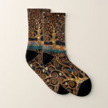 Calcetines Gustav Klimt, Árbol de la Vida,<br><div class="desc">Gustav Klimt,  árbol de la vida,  calcetines</div>