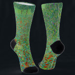 Calcetines Gustav Klimt - Campo de amapola<br><div class="desc">Campo de amapola / Campo de los cachorros - Gustav Klimt,  Petróleo en lienzo,  1907</div>