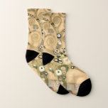 Calcetines Gustav Klimt - El árbol de la vida, la frisa de es<br><div class="desc">El árbol de la vida,  Stoclet Frieze,  parte central del panel izquierdo - Gustav Klimt,  Cardboard,  1909</div>
