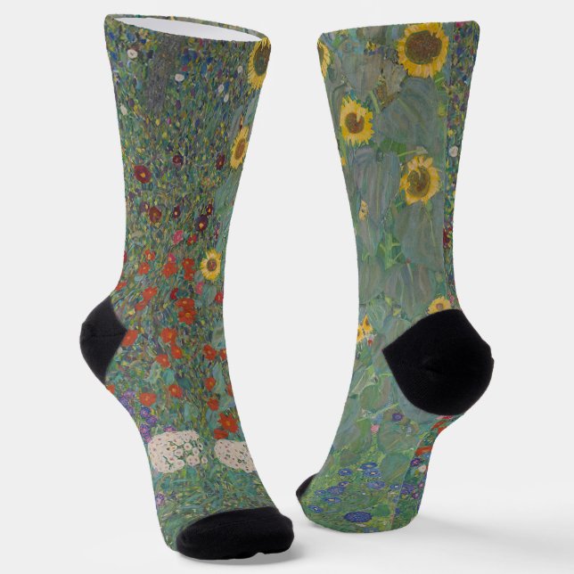 Calcetines Gustav Klimt-Farm Garden con Bella Artes de giraso (Angular)