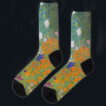 Calcetines Gustav Klimt Flor Jardín Naturaleza<br><div class="desc">Un bonito cuadro del jardín,  un cuadro clásico de Gustav Klimt,  llamado Cottage Garden,  o Bauergarten,  1907,  que se encuentra cerca de un jardín de flores,  un cuadro de flores de colores.</div>