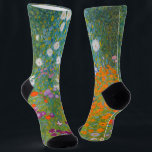 Calcetines Gustav Klimt - Jardín de flores<br><div class="desc">Jardín de flores - Gustav Klimt en 1905-1907</div>