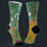 Calcetines Gustav Klimt - Jardín de flores<br><div class="desc">Jardín de flores - Gustav Klimt en 1905-1907</div>