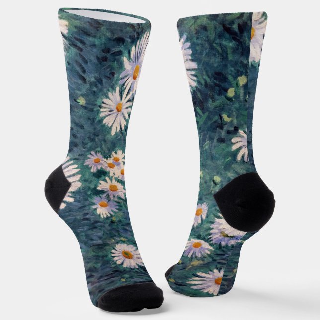 Calcetines Gustave Caillebotte - Cama de Daisies, detalle (Angular)