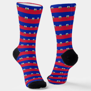 Calcetines Haití Socks, moda patriótica de la bandera haitian