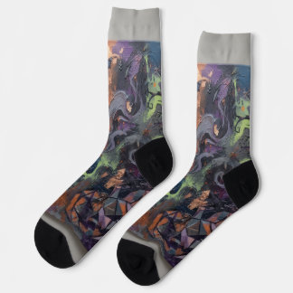 Calcetines Halloween abstracto