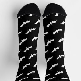 Calcetines Halloween bats Black White Pattern Socks