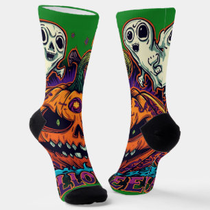 Calcetines Halloween, calabaza renuncia : Noche de los fantas