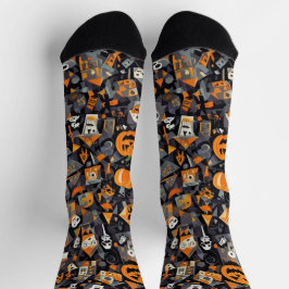Calcetines Halloween cubista