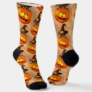Calcetines Halloween Curte Kitty Witch and Pumpkin Friend