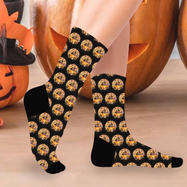 Calcetines Halloween de calabaza encantadora (Subido por el creador)