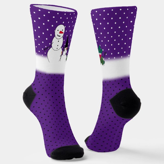 Calcetines Halloween de la familia Snowman (Angular)