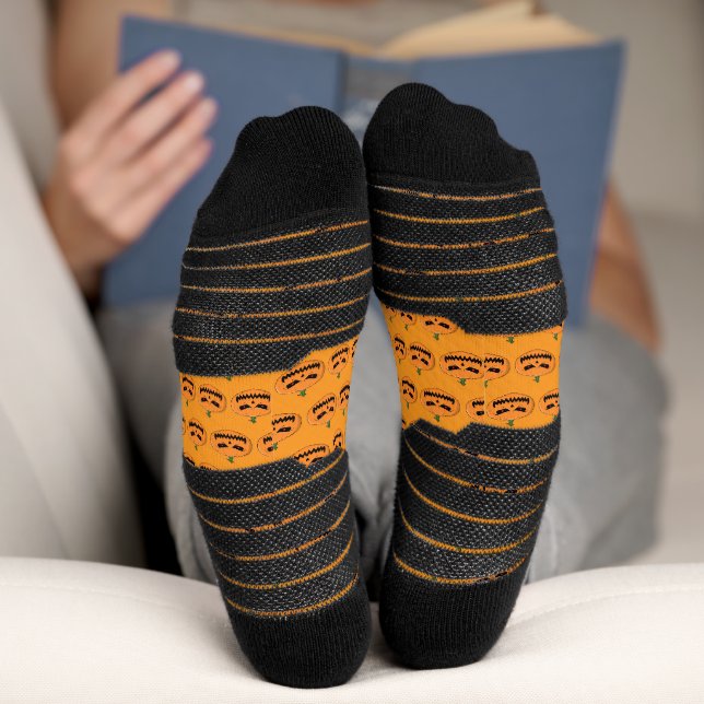 Calcetines Halloween de Menacing Jack O'Lantern (Abajo)