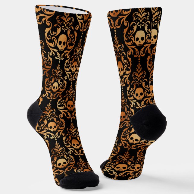 Calcetines Halloween de Skull Damask (Angular)
