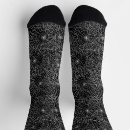 Calcetines Halloween del Gótico estético Spiderweb Dark