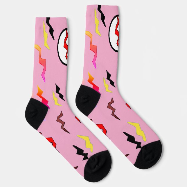 Calcetines Halloween del Relámpago Rojo Rosado (Derecha)