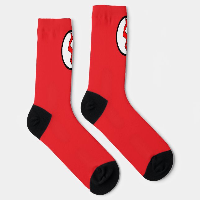 Calcetines Halloween del Superhéroe del Rayo Rojo (Derecha)