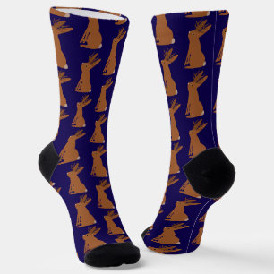 Calcetines Halloween Jackalope Trick o Tret Pattern